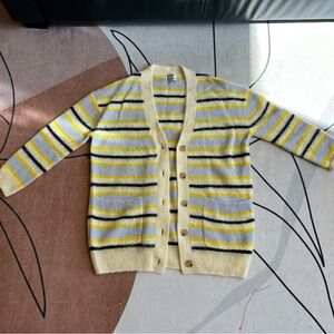 Acne studios striped mohair blend cardigan